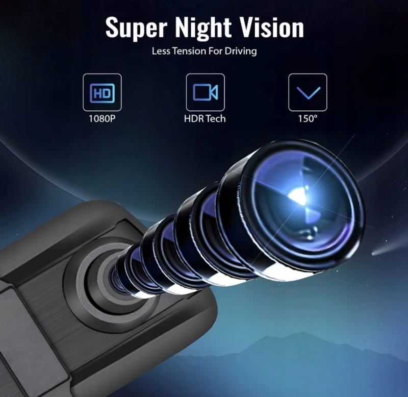 Kamera samochodowa lusterko 9,66" 1080p przód + tył G-sensor