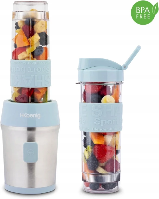 H.Koenig Smoo16 blender do smoothie 300 W 570 ml niebieski