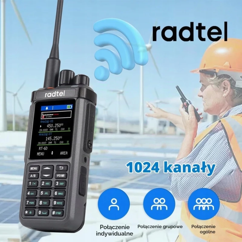 Radtel RT-6D Pro DMR GPS APRS 1024 kanały USB-C