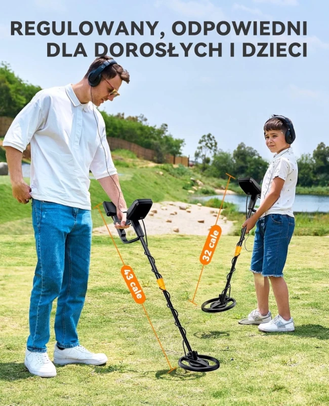 Sunpow wykrywacz metali 4 tryby LCD Pinpoint cewka IP68