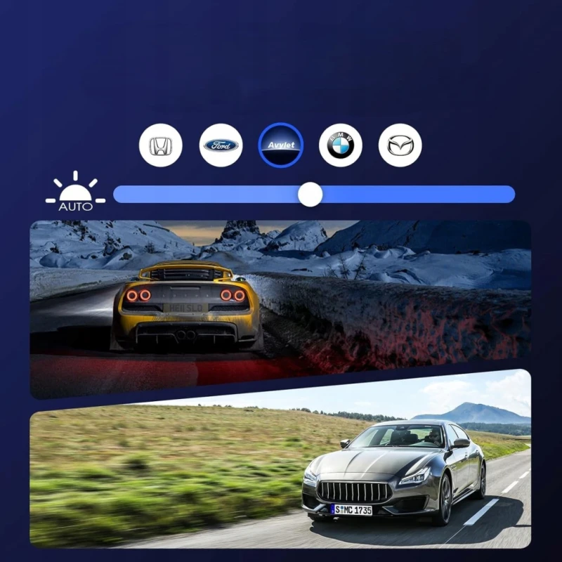 Avylet 10,26" CarPlay Android Auto 60 FPS 3 kamery 3K/1080p