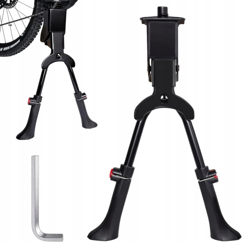 Regulowany stojak rowerowy aluminiowy 35–40 cm 24–29", Stopka rowerowa