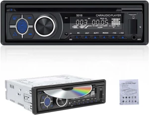 Camecho radio samochodowe 1 DIN CD/DVD Bluetooth 5.1 USB AM/FM