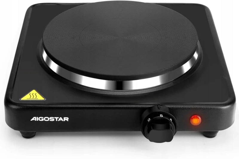Aigostar kuchenka elektryczna 1500 W żeliwna płyta 18 cm