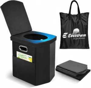 Eaststorm przenośna toaleta kempingowa składana 42 cm do 200 kg