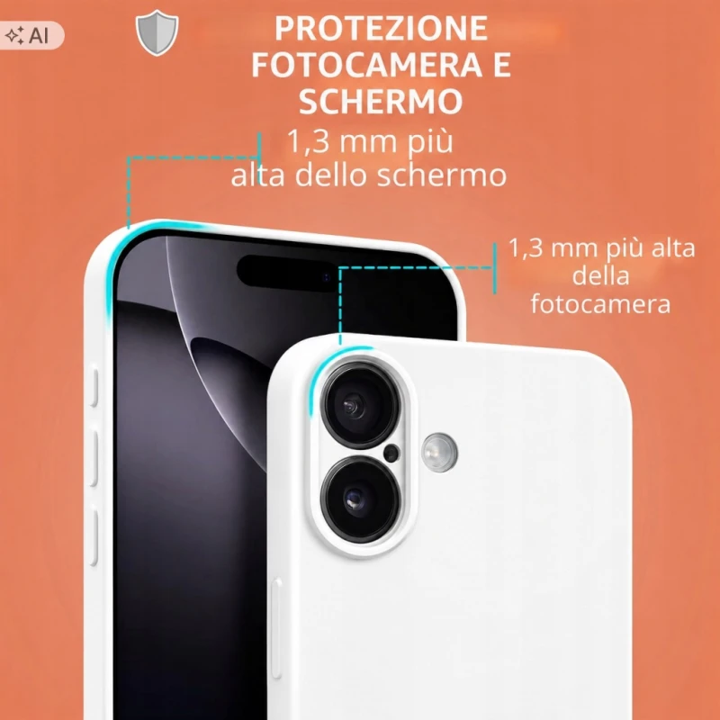 MyGadget etui do iPhone 16 Plus silikon TPU z mikrofibrą białe