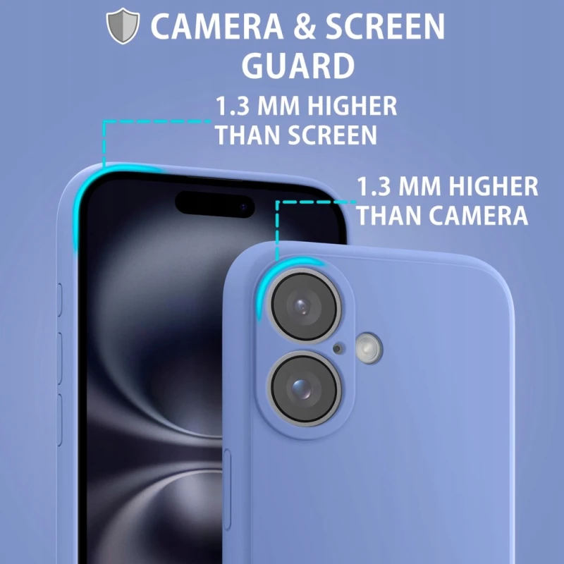 MyGadget etui do iPhone 16 TPU slim matowe niebieskie