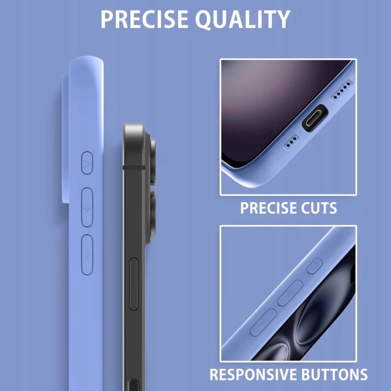 MyGadget etui do iPhone 16 TPU slim matowe niebieskie