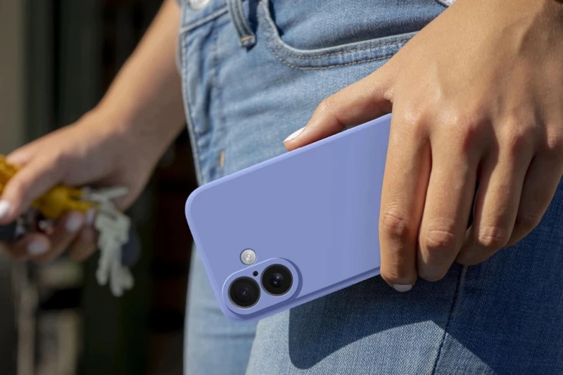 MyGadget etui do iPhone 16 TPU slim matowe niebieskie