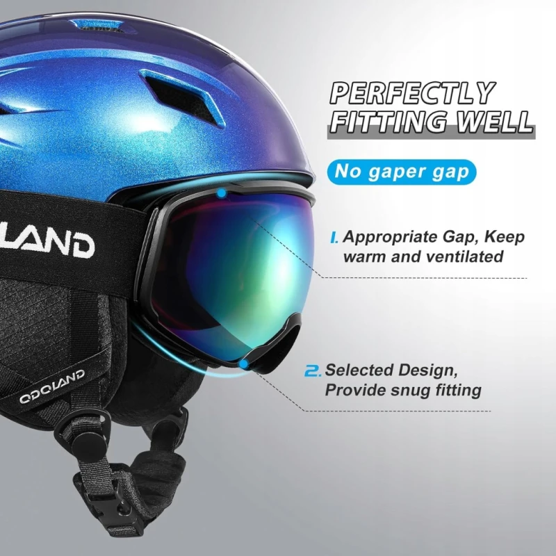 Odoland S2 zestaw kask narciarski i gogle rozmiar M 55-59 cm, regulowany