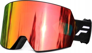 FMY gogle narciarskie Anti-Fog UV400 brązowo-miedziane
