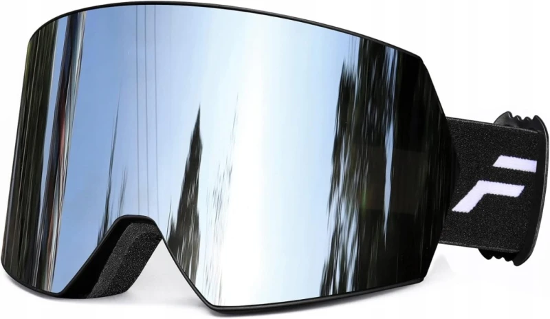 FMY gogle narciarskie czarne Anti-Fog UV400 snowboardowe