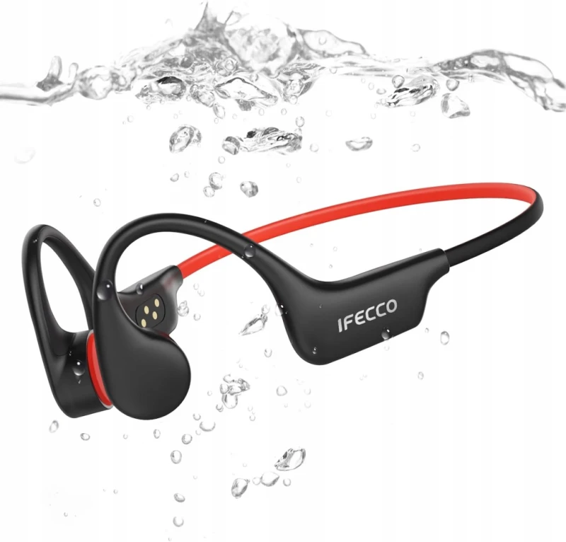 Ifecco słuchawki kostne Bluetooth 6.0 IP68 MP3 8 GB do pływania