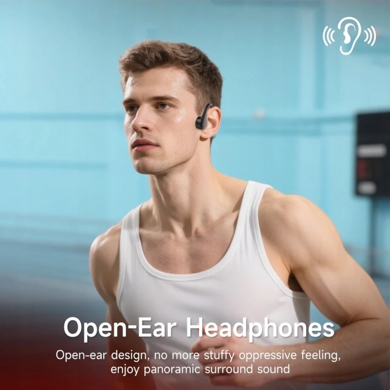 Ifecco słuchawki kostne Bluetooth 6.0 IP68 MP3 8 GB do pływania