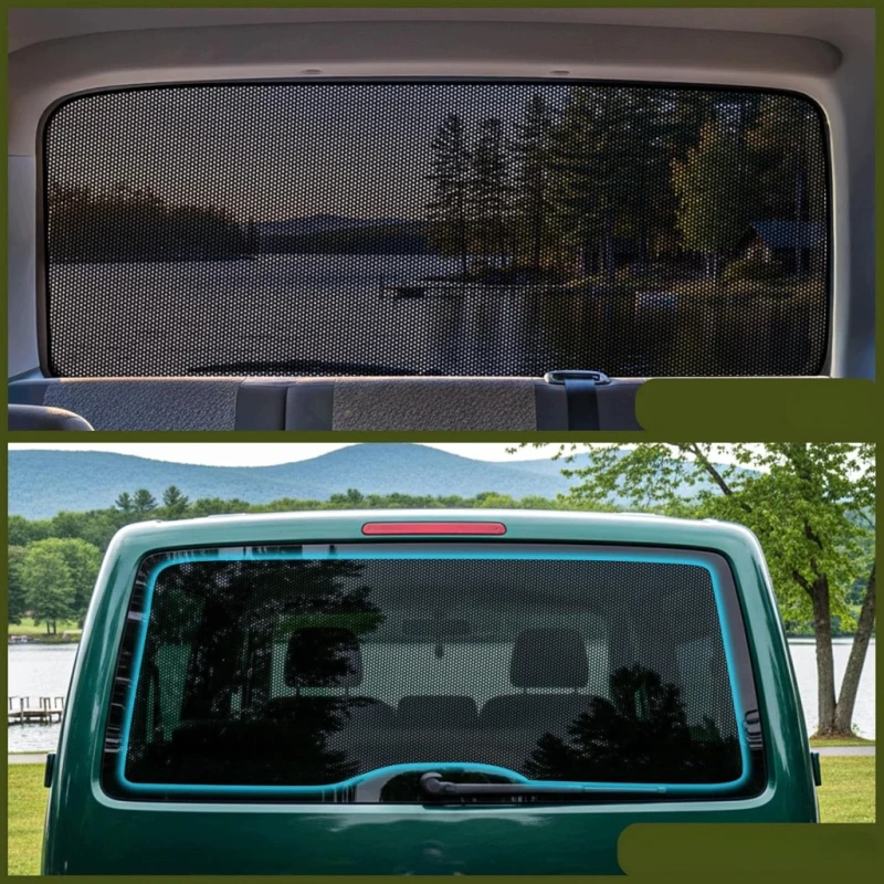 Osłona przeciwsłoneczna tylnej szyby VW T6 siatkowa składana- Zatooto