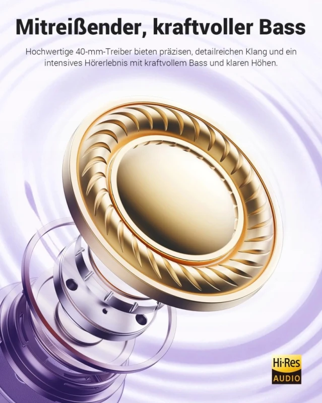 Wentronic Y01 słuchawki nauszne bezprzewodowe ANC Bluetooth 5.3 Hi-Res 48 h