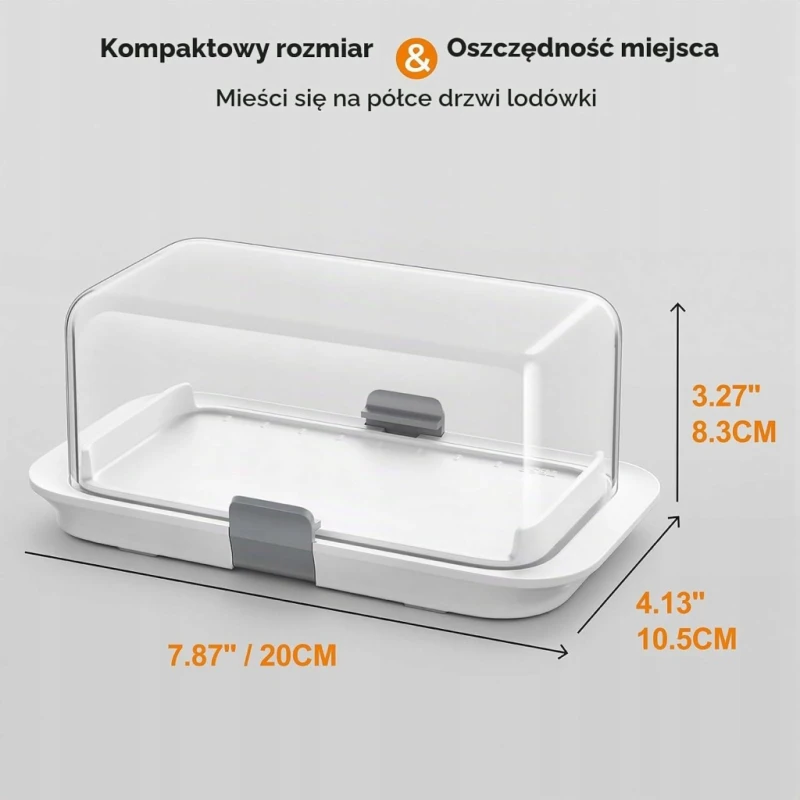 Maselniczka biała 250–500 g hermetyczna z pokrywką i uszczelką- Pisol