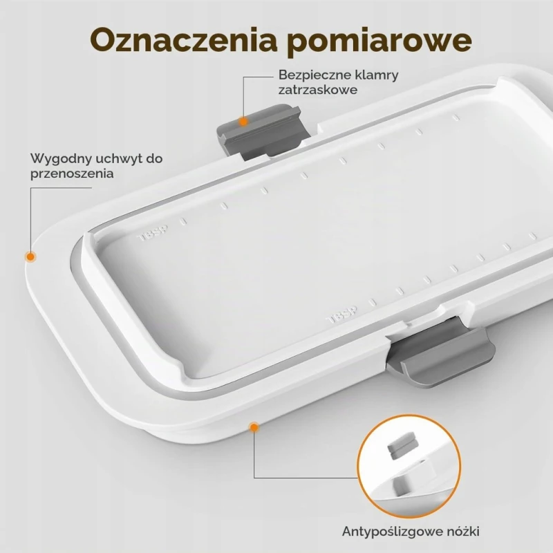 Maselniczka biała 250–500 g hermetyczna z pokrywką i uszczelką- Pisol