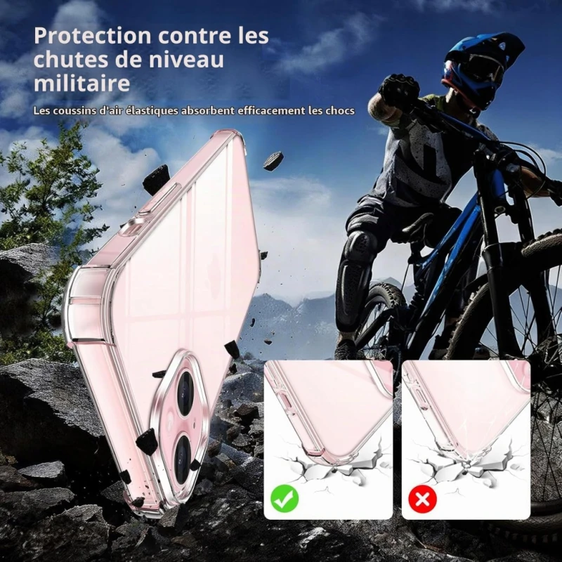 Etui 5w1 do iPhone 15 TPU przezroczyste + 2 szkła prywatyzujące- Vultec