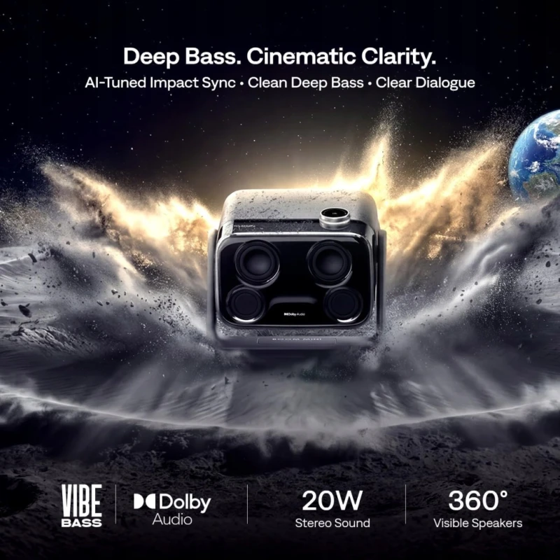 Aurzen Boom Mini projektor Google TV 1080p 500 ANSI Dolby 20 W