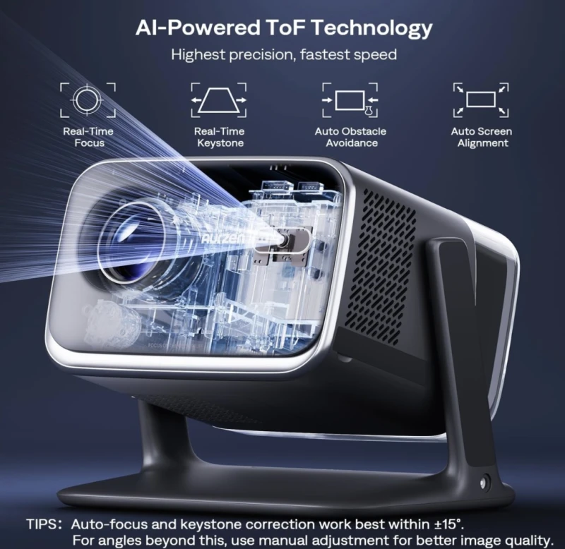 Aurzen Boom Mini projektor Google TV 1080p 500 ANSI Dolby 20 W