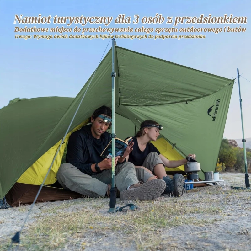 Naturehike Mongar Base namiot 3-osobowy 3000 mm 3,4 kg 210T