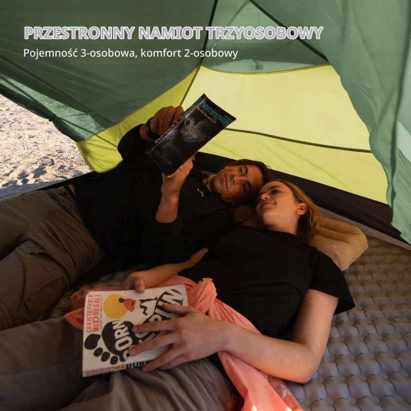 Naturehike Mongar Base namiot 3-osobowy 3000 mm 3,4 kg 210T