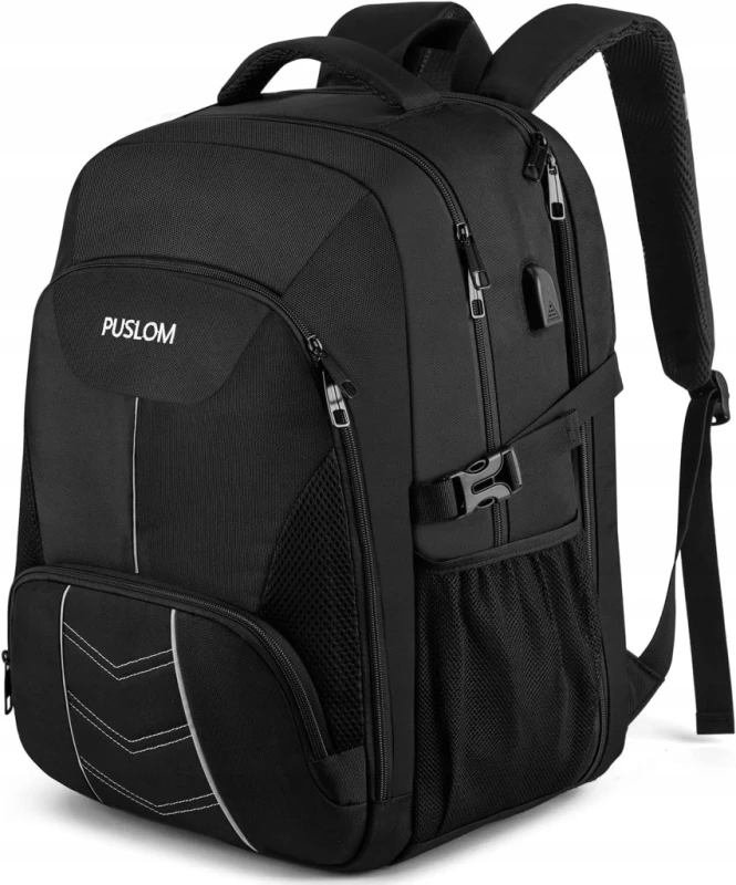Puslom plecak 55 l na laptopa 18,4" USB antykradzieżowy czarny