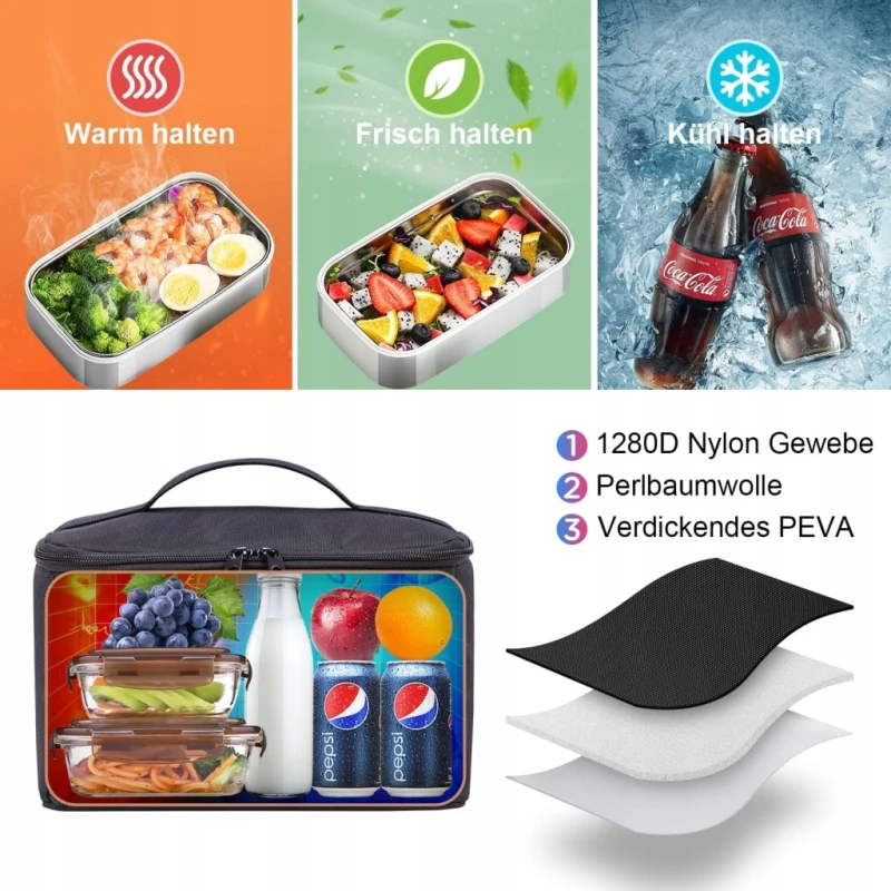 Bertasche plecak 2w1 na laptopa 15,6" z torbą chłodzącą czarny