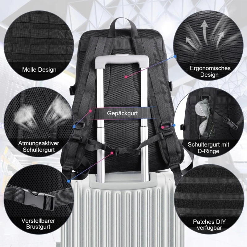 Bertasche plecak 2w1 na laptopa 15,6" z torbą chłodzącą czarny