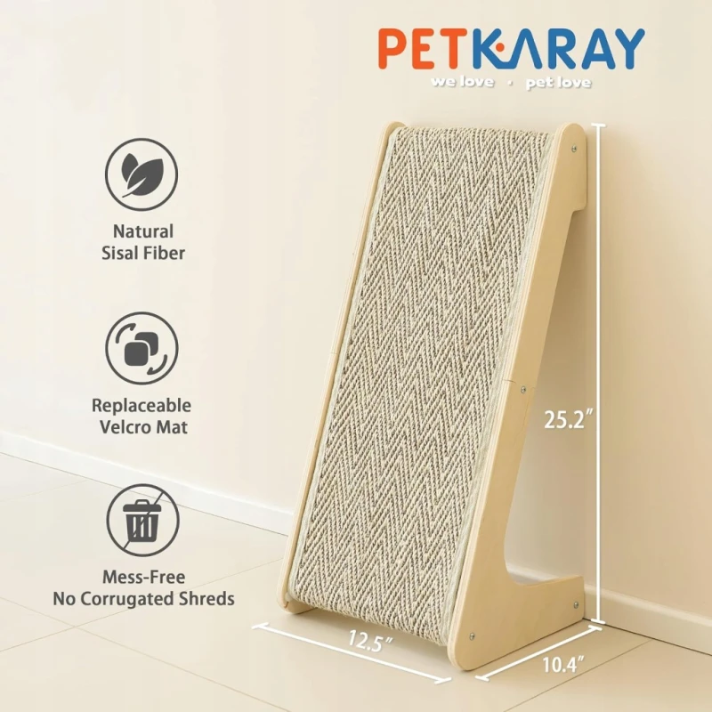 PETKARAY drapak dla kota 64 cm sizalowy w kształcie L z kocimiętką