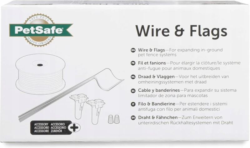 PetSafe zestaw przewodu 152 m do ogrodzenia + 48 flag granicznych- Outlet