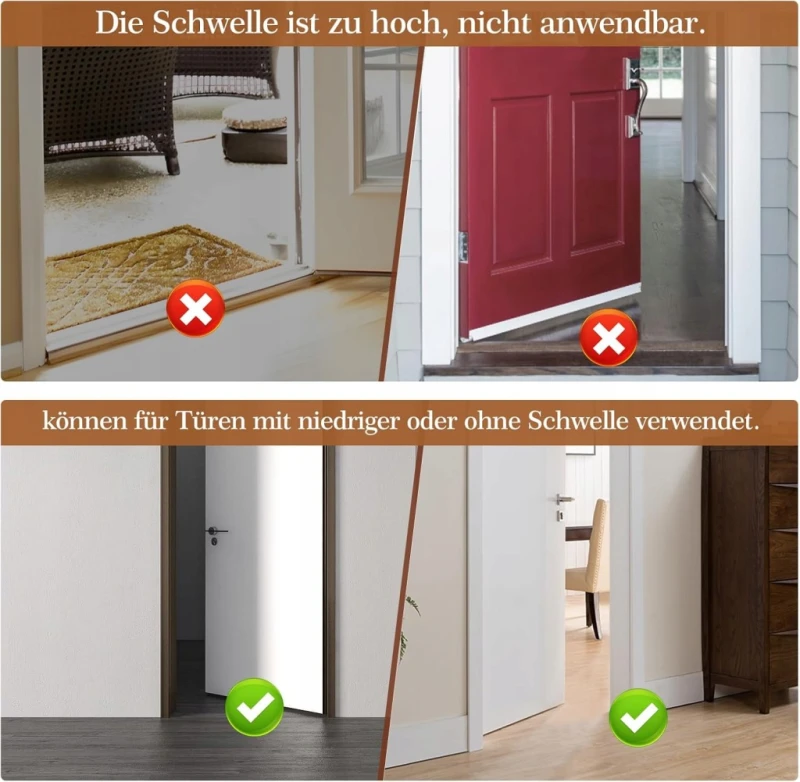 Yotache uszczelka pod drzwi 80 cm przeciw przeciągom do przycięcia