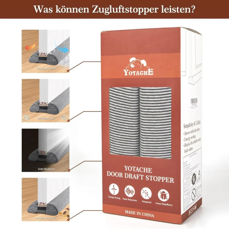 Yotache uszczelka pod drzwi 80 cm przeciw przeciągom do przycięcia