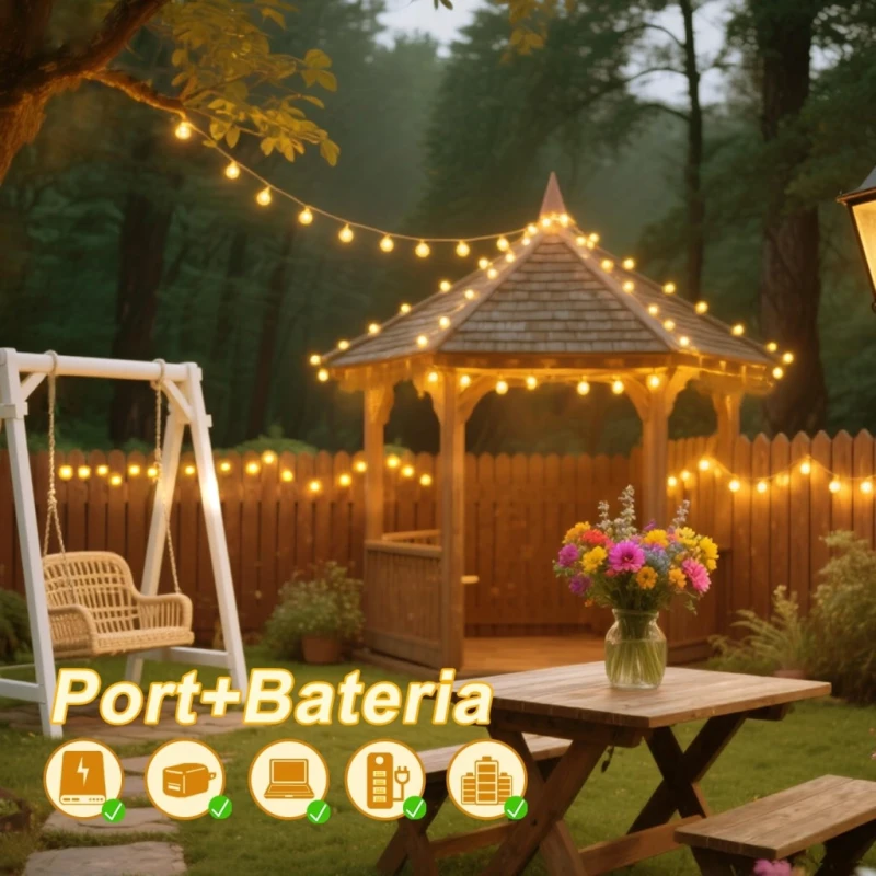 Taiyongkang łańcuch świetlny Globe 6 m 40 LED USB/baterie IP44