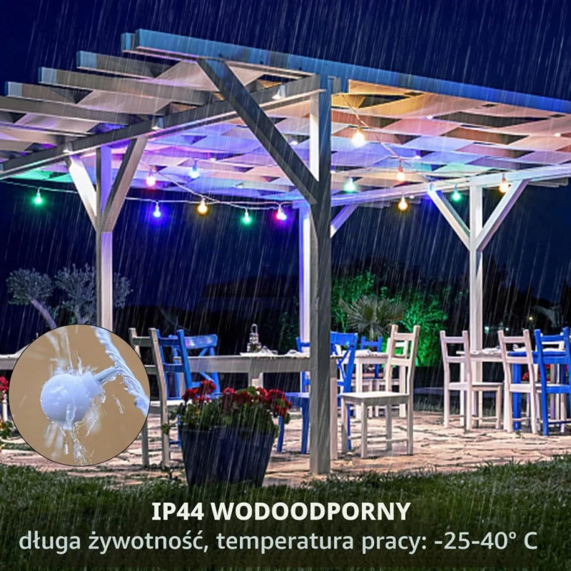 Girlanda świetlna 12 m 100 LED USB/baterie 8 trybów IP44 timer- taiyongkang