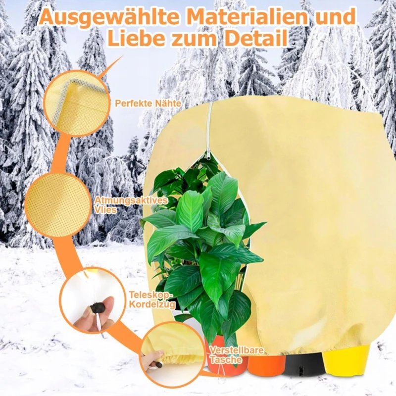 Osłona zimowa XXL na rośliny 250×360 cm polar z zamkiem i sznurkiem Obeisn