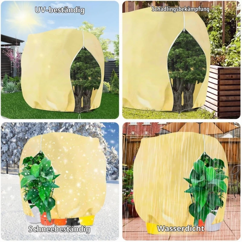 Osłona zimowa XXL na rośliny 250×360 cm polar z zamkiem i sznurkiem Obeisn