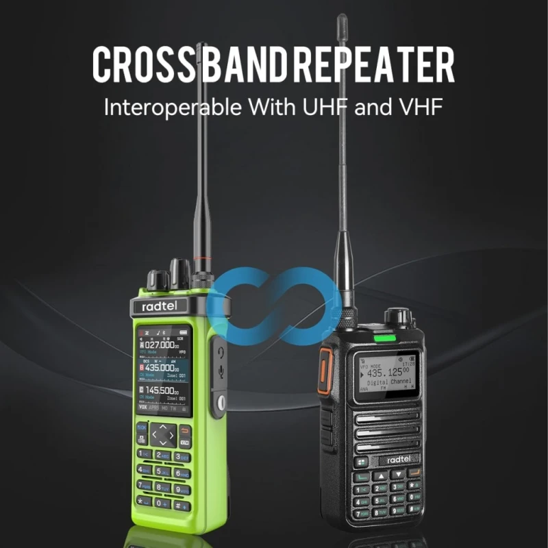 Radtel RT-950 PRO radio ręczne 10 W GPS APRS Bluetooth USB-C zielone
