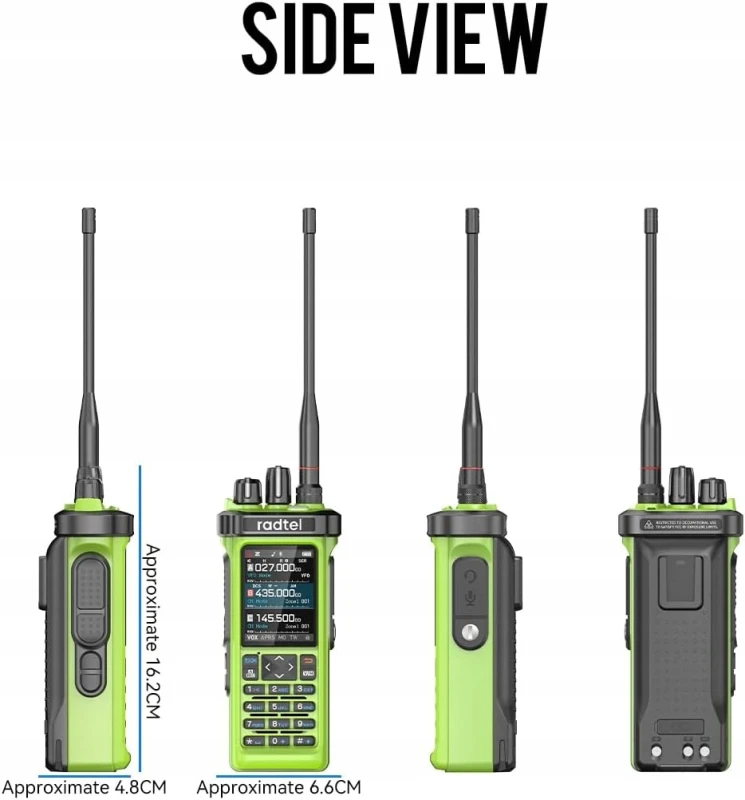Radtel RT-950 PRO radio ręczne 10 W GPS APRS Bluetooth USB-C zielone