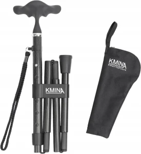 KMINA Pro składana laska z włókna węglowego 82-92 cm do 100 kg