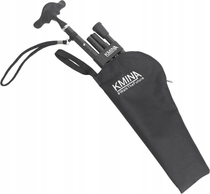 KMINA Pro składana laska z włókna węglowego 82-92 cm do 100 kg