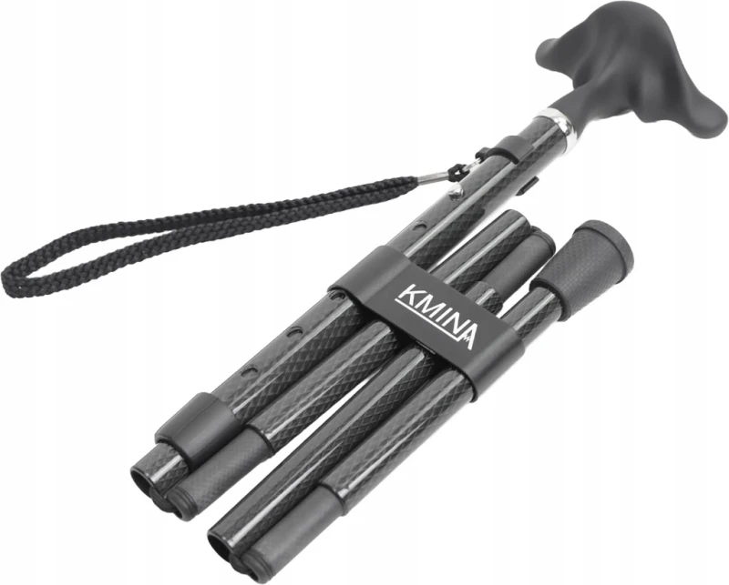 KMINA Pro składana laska z włókna węglowego 82-92 cm do 100 kg