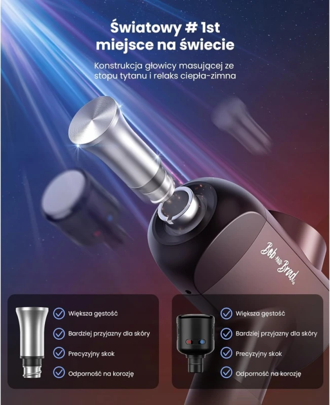 Bob and Brad X6 Pro Max pistolet do masażu 11 mm 120 W USB-C- Outlet