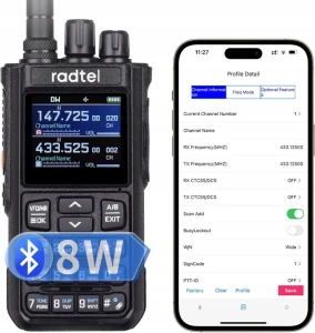 Radtel RT-900 radio ręczne 8 W VHF/UHF 256 kanałów 2200 mAh- Outlet