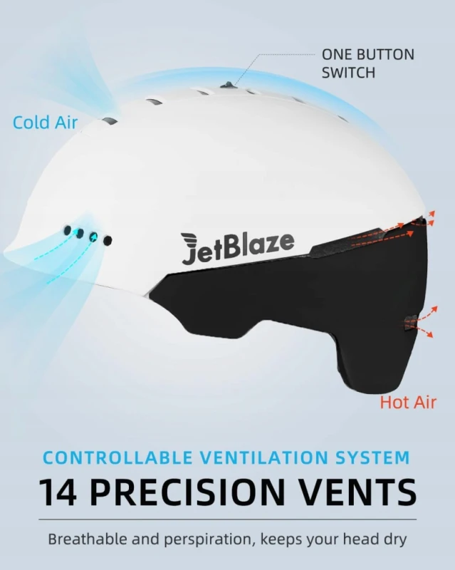 JetBlaze kask narciarski M/L 58-61 cm ABS PC EPS EN1077