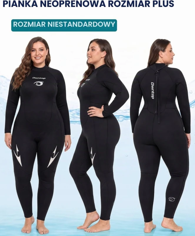Owntop kombinezon neoprenowy 3/2 mm 4XL do nurkowania i surfingu