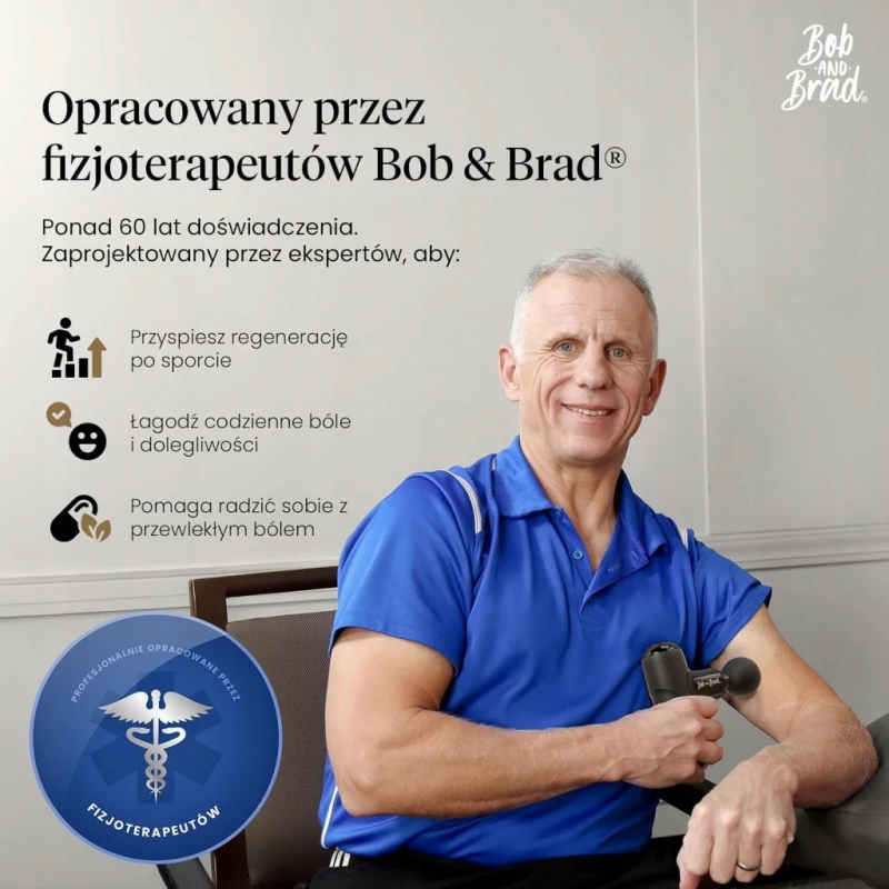Bob and Brad Q2 Mini pistolet do masażu 15 kg USB-C 2500 mAh