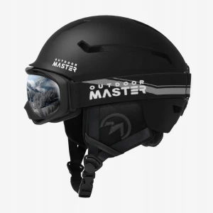 OutdoorMaster kask narciarski z goglami zestaw snowboardowy L