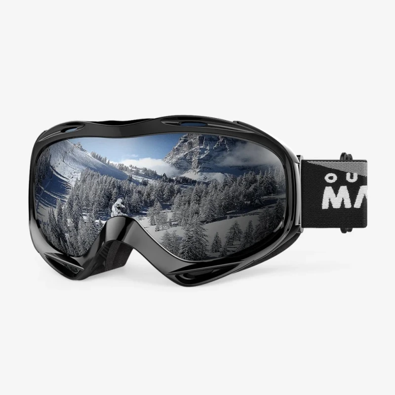 OutdoorMaster kask narciarski z goglami zestaw snowboardowy L